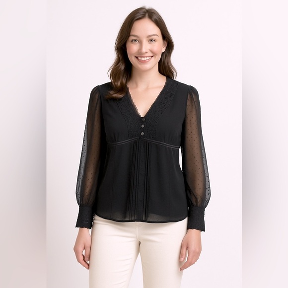 EMMA James Sheer Two Piece Top, Size 10P - Picture 1 of 9